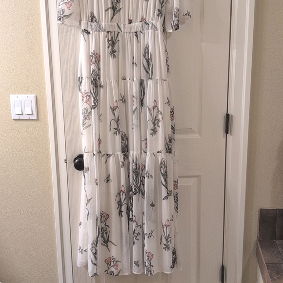 Roller Rabbit Condesa Bouquet Gertrude white maxi dress size large - Picture 9 of 11